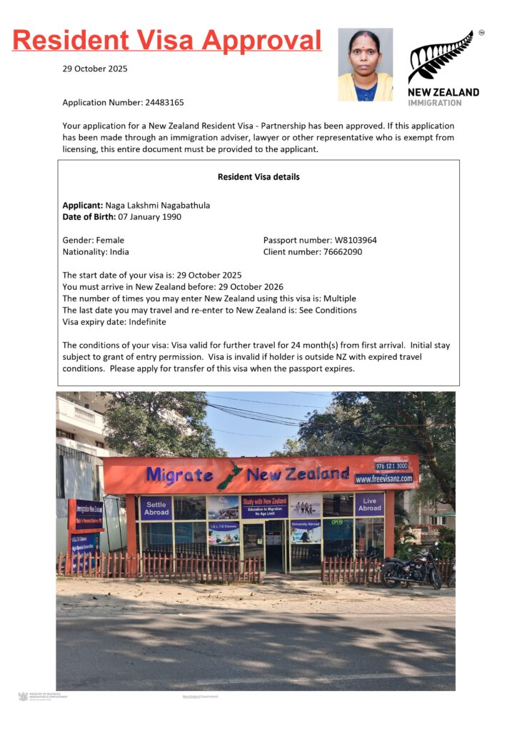 Resident Visa Approval 29/10/2025